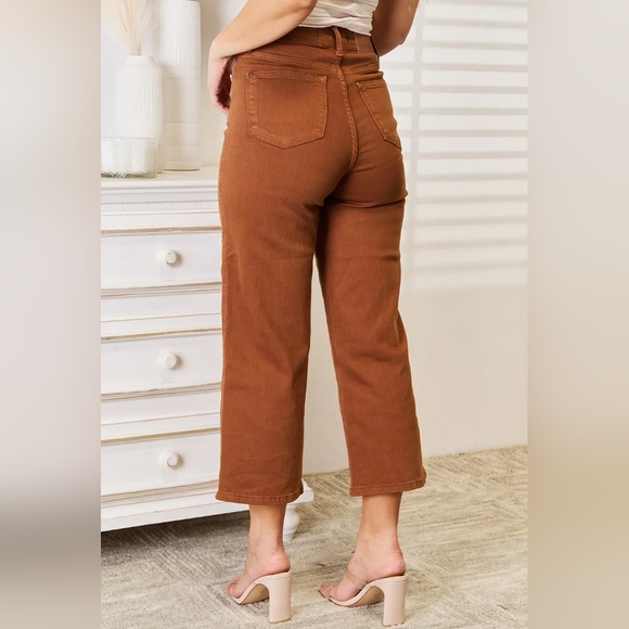 Judy Blue Tummy Control Wide Leg Crop Jeans Size 3(26) 5(27) 11(30) - Picture 13 of 16